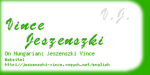 vince jeszenszki business card
